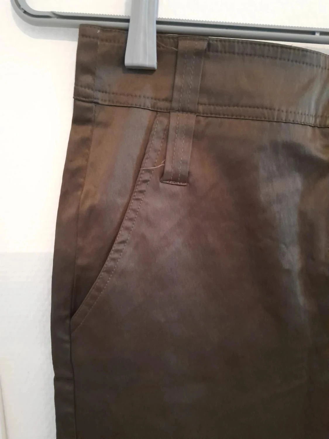 Satijnen rok, bruine kleur, maat 3 (38/40) Merk Lulumary – photo 3